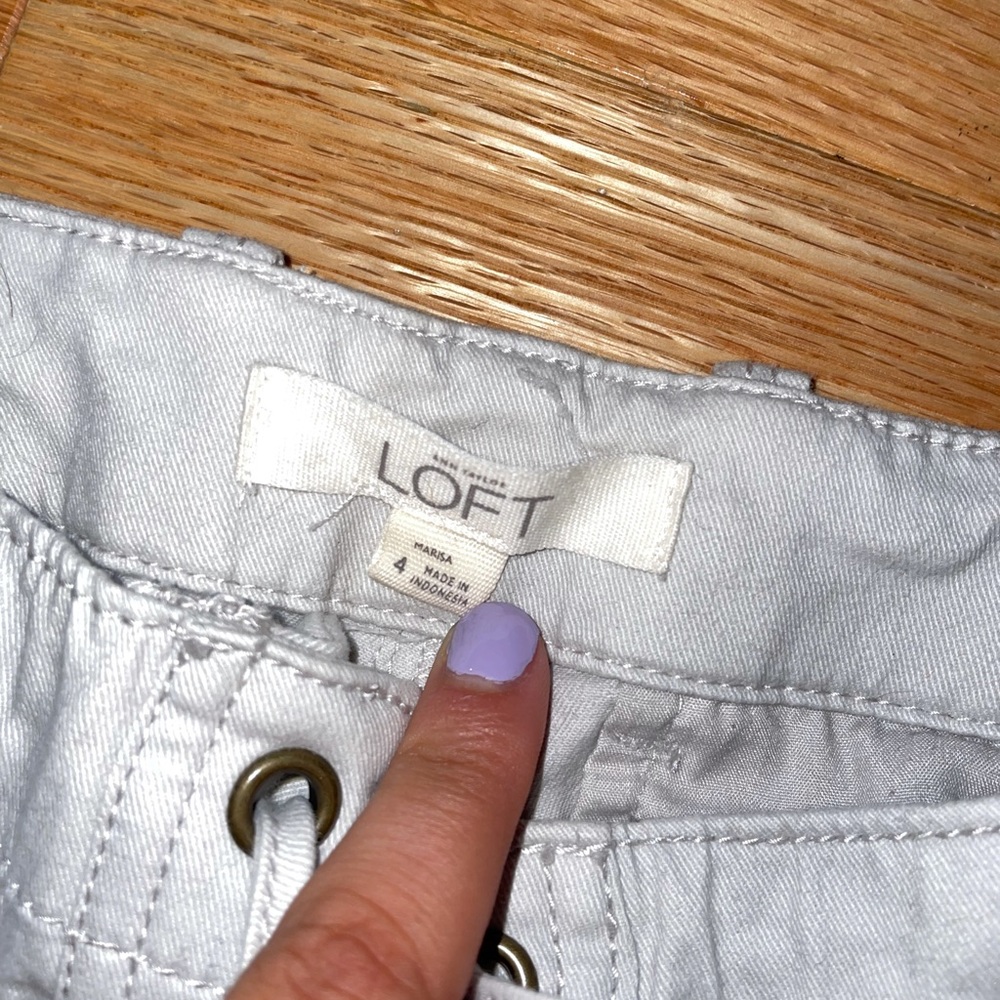 Loft khaki tie up pants!